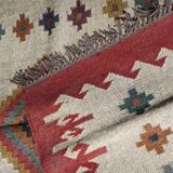 Kilim carpet in burlap and cotton - 120cm x 180cm