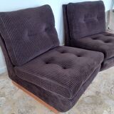 Paire de chauffeuses Roche Bobois