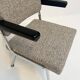 Gray upholstered designer armchair attributed to Gispen, 1960s