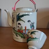Vintage tea set and basket