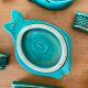 Lot de 2 plats poissons en barbotine vintage