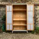 Armoire parisienne ancienne Luterma patine grise bleutée