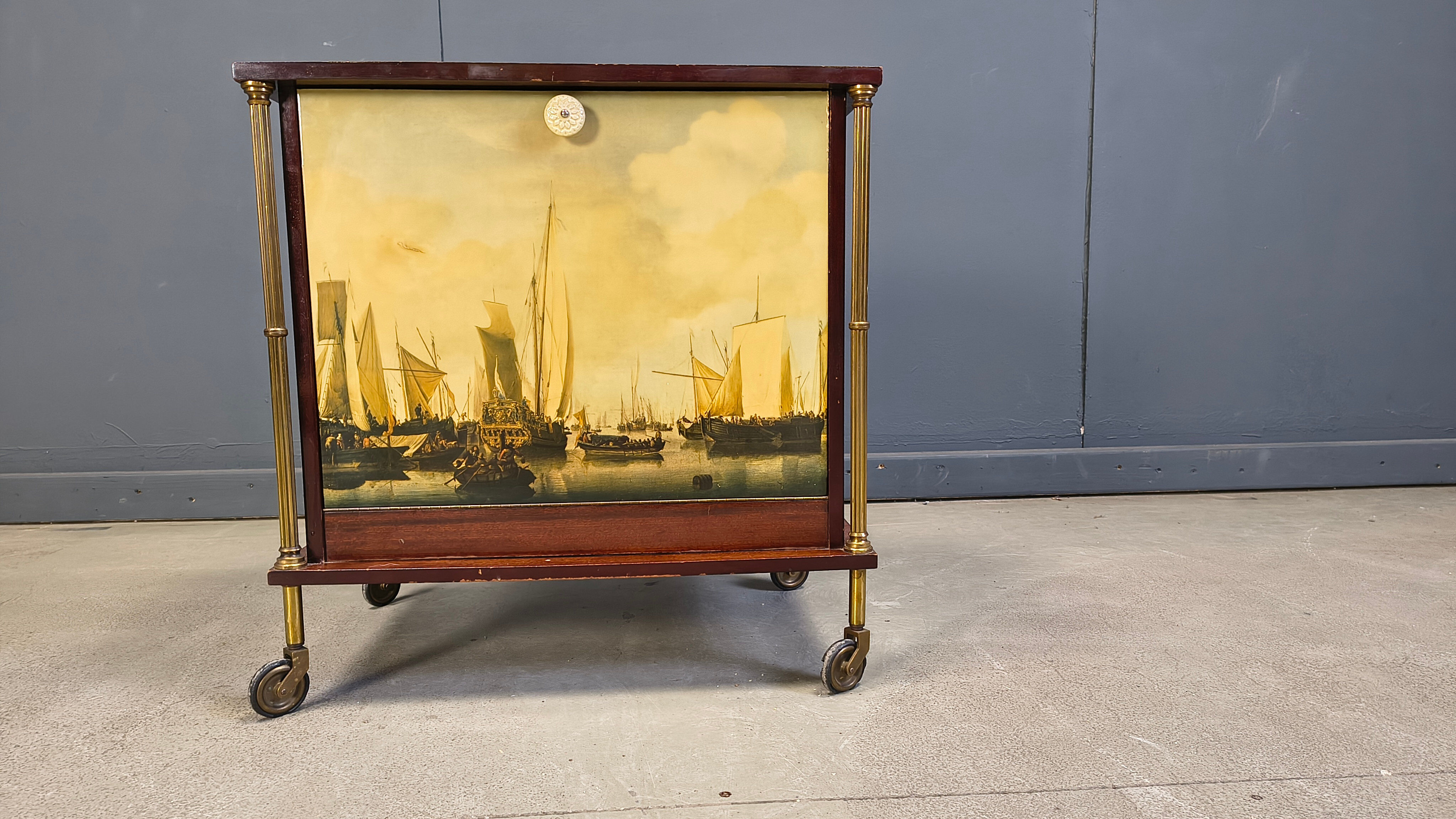 Mid-century modern French bar cabinet, 1960s