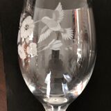 Set de 6 verres à vin en cristal taillé
