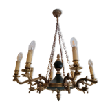 Empire style chandelier in gilded bronze
