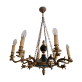Empire style chandelier in gilded bronze