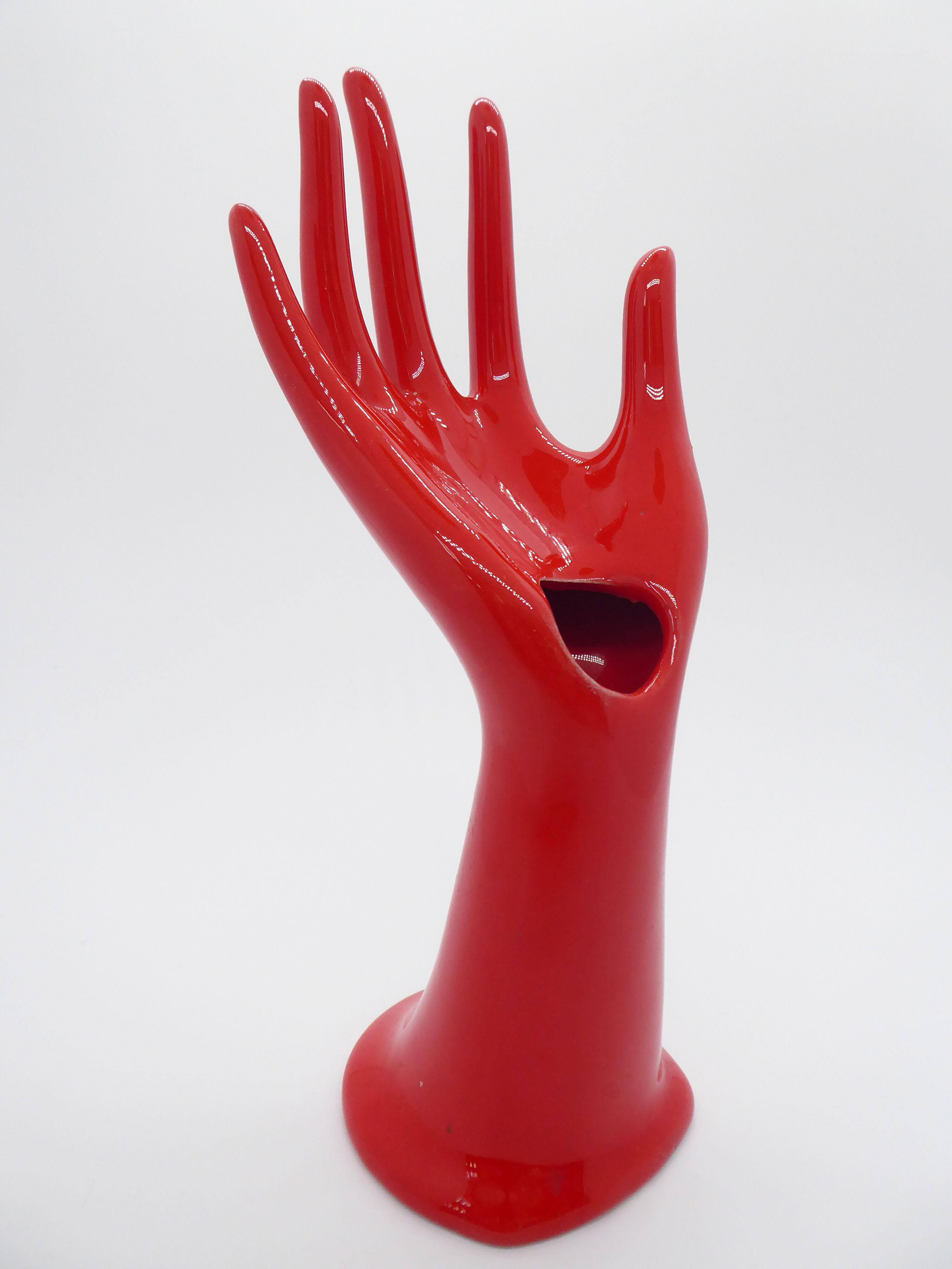 Vintage ceramic hand baguier soliflore