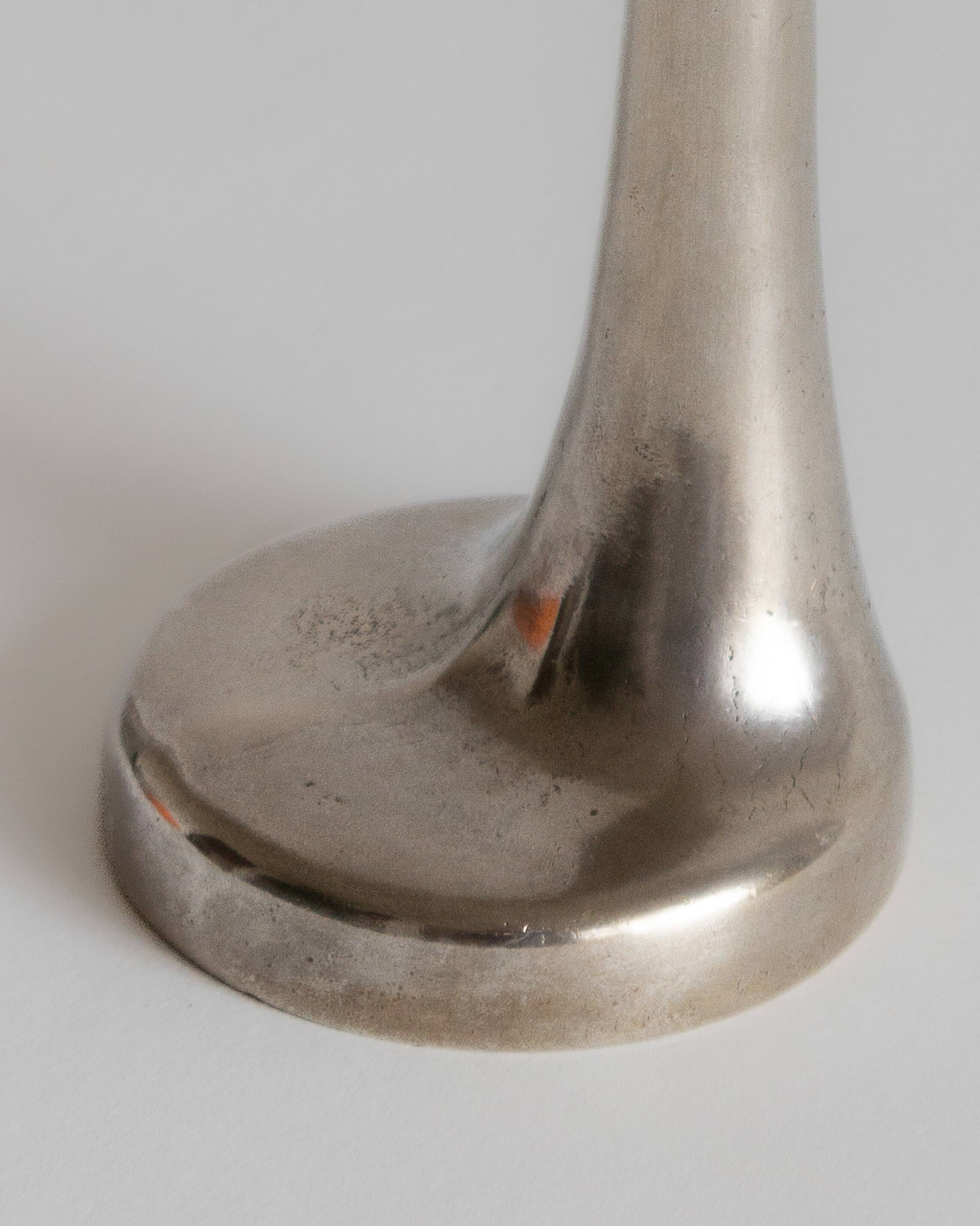 Silver-plated brass soliflore, Italy, 1960s
