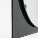 Vintage 70s wall mirror in blue crystal italian design