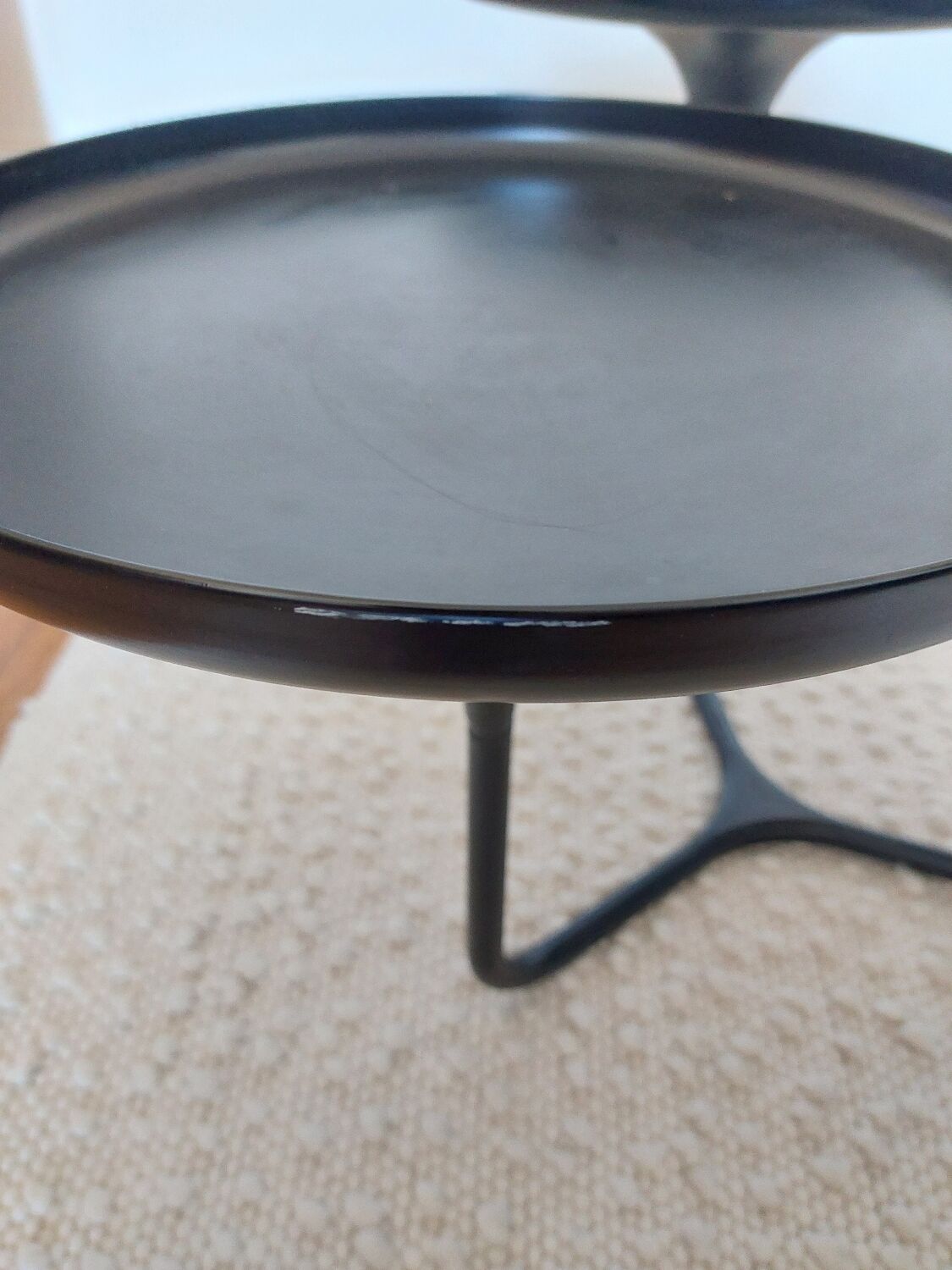 Table Basse Carrée Style 70's – Chromé – Alu Chromé – 65x65x50 Cm – Bon état
