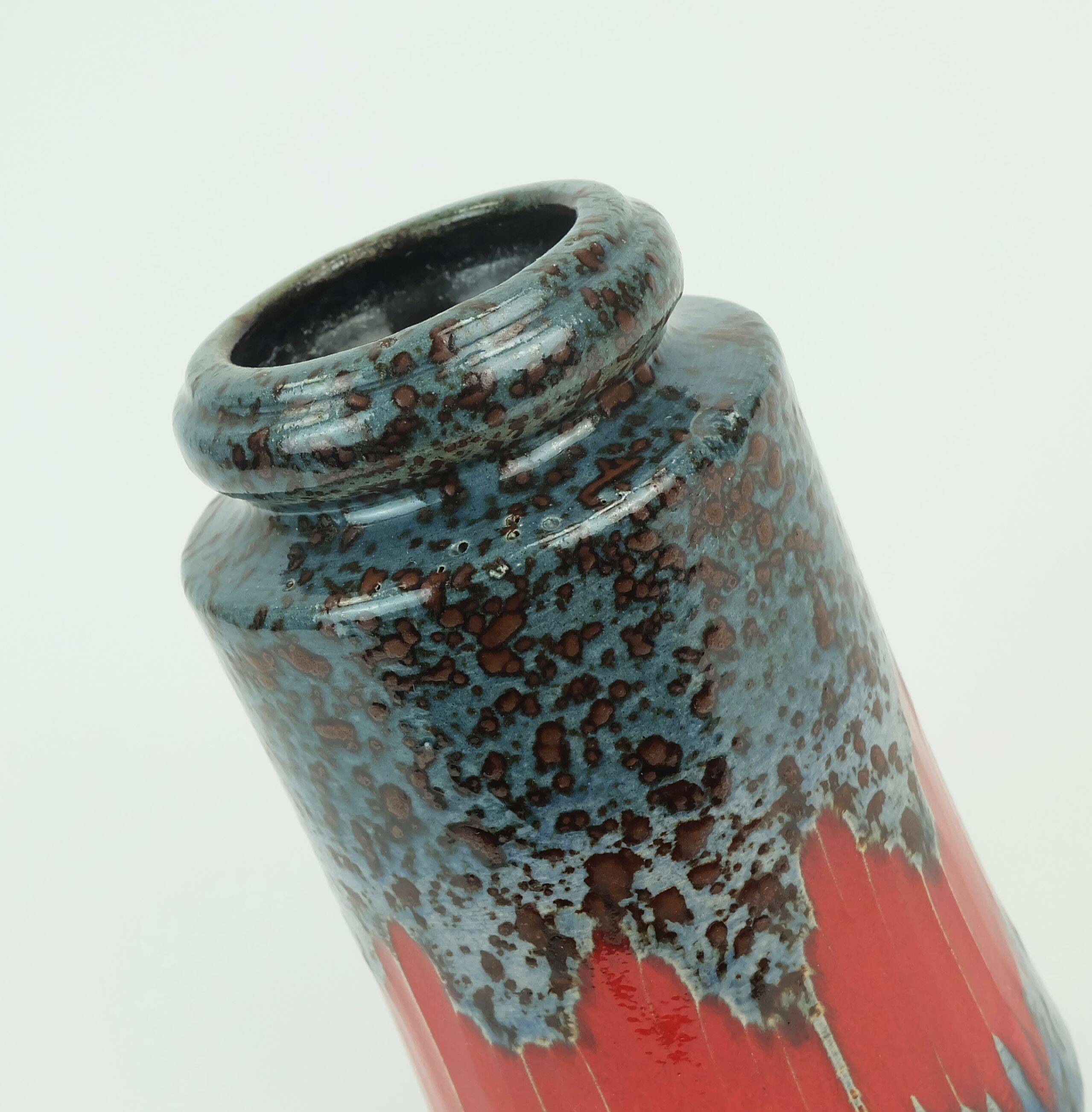 vintage 1960s west german scheurich VASE with lora decor model 549-21