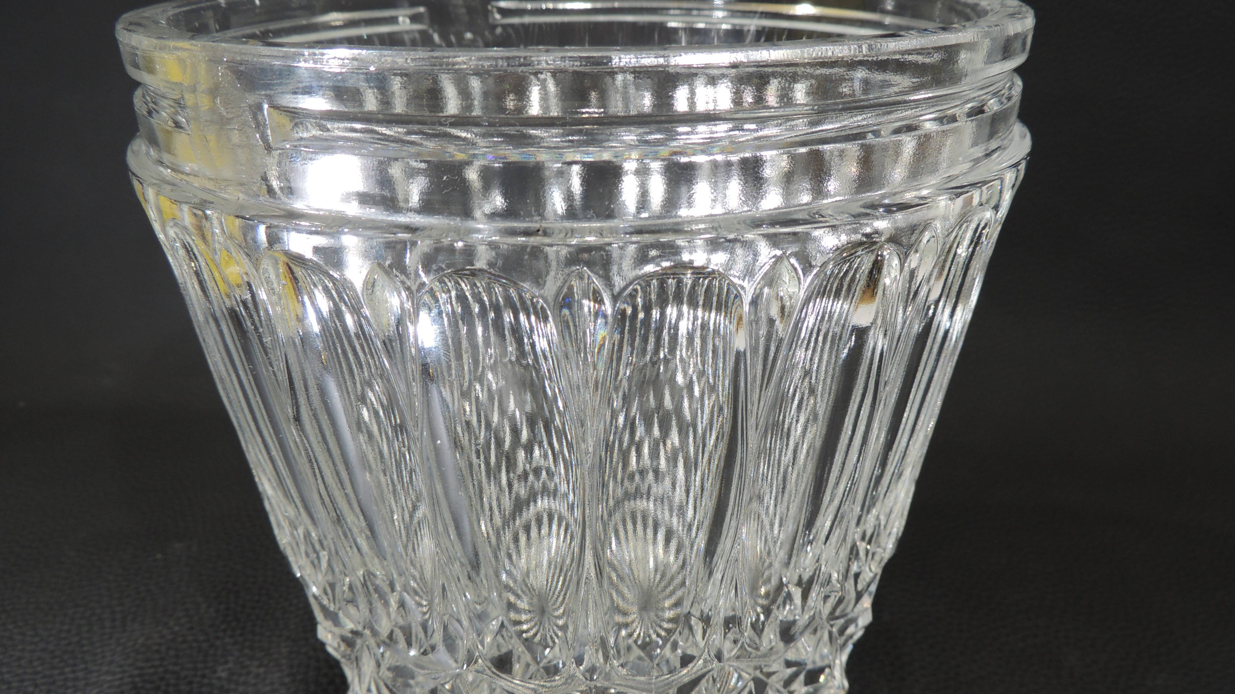 Vase / Bucket with champagne molded glass / vintage
