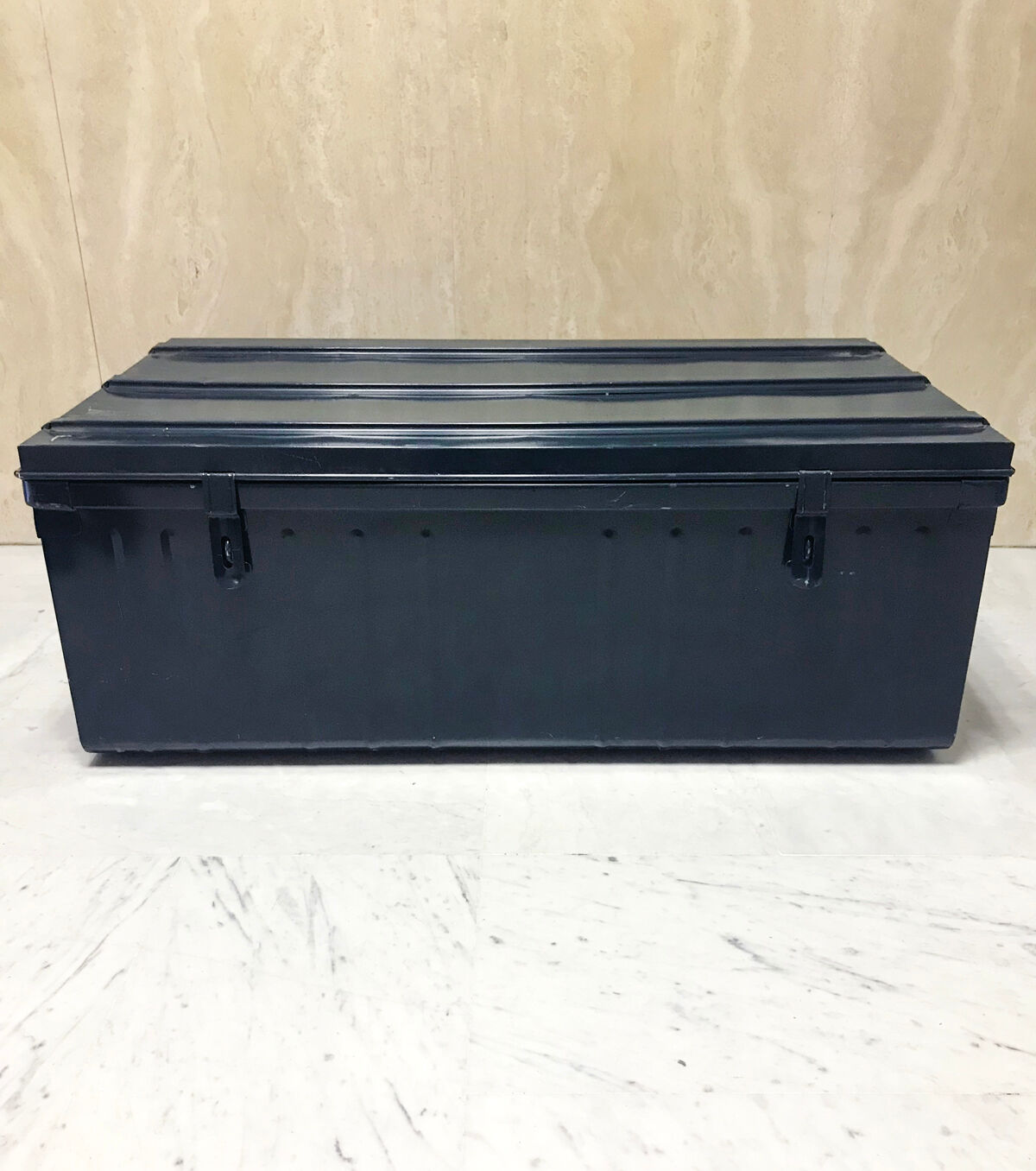 Large blue metal canteen