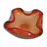 Orange Murano crystal ashtray