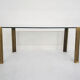 Table à manger en verre et bronze par Peter Ghyczy, Allemagne années 1970