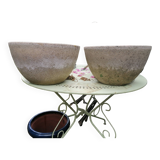 Pair of cement planters