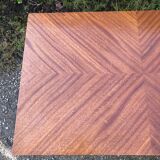 Vintage extendable wallet table in teak and beech.