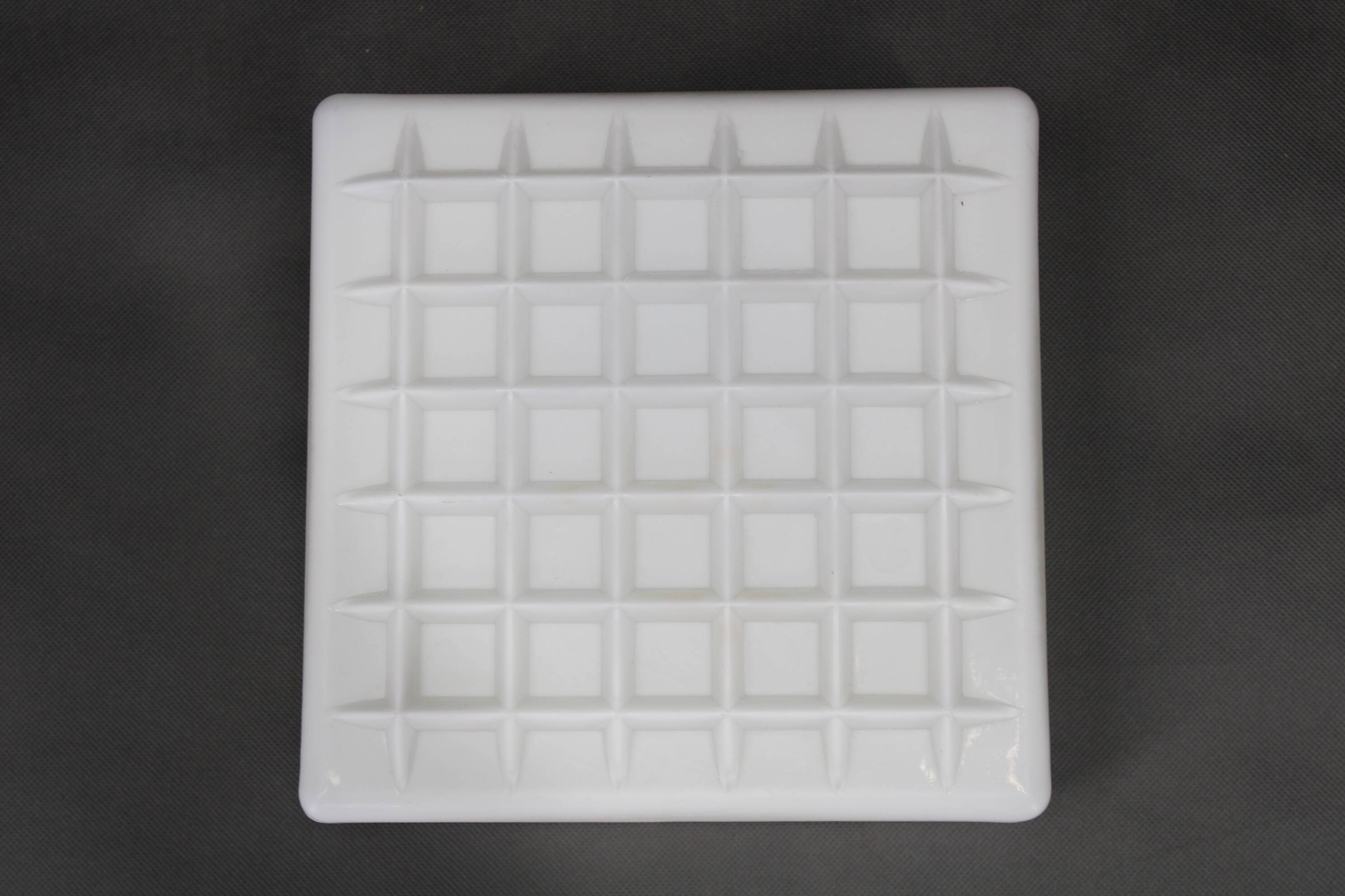 1970s Milky Glass Square Ceiling Light, Czechoslovakia