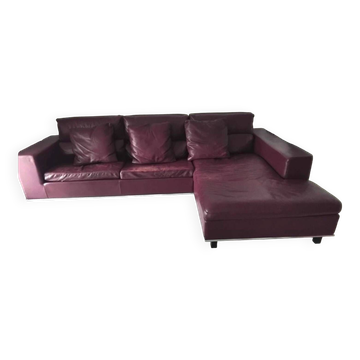 Leather corner sofa