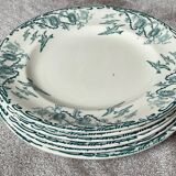 6 Longwy Ironstone Flat Plates, Richelieu Pattern