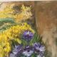 Oil on canvas still life "The Mimosa"
