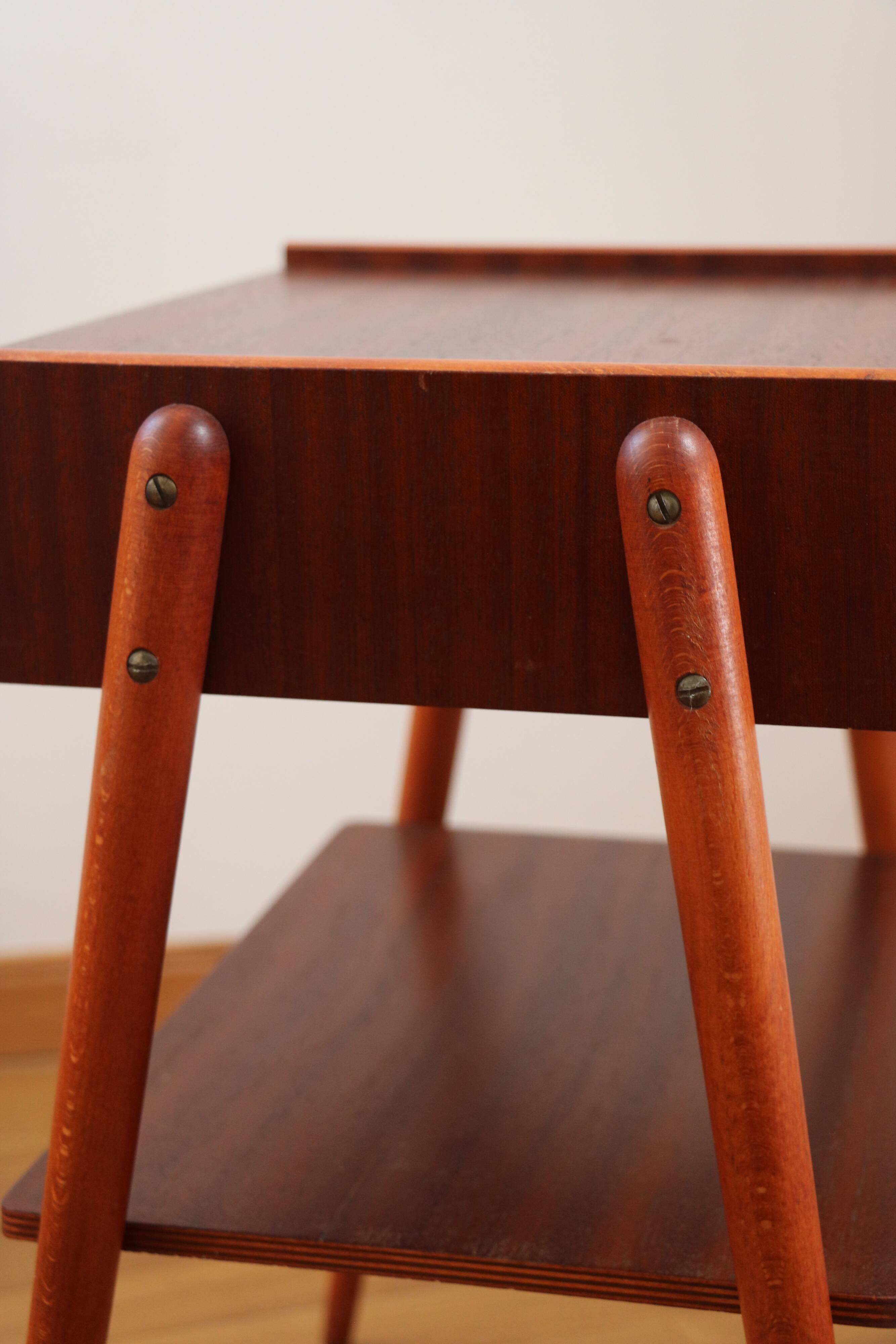 Pair of Scandinavian teak bedside tables, Carlström