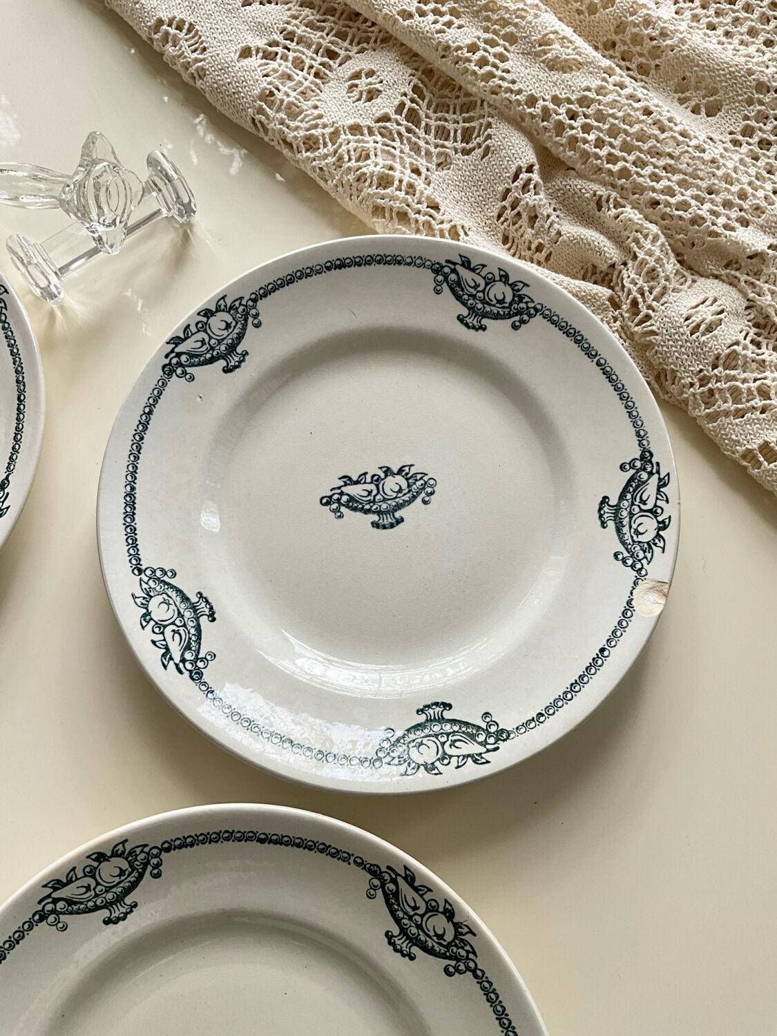 4 ironstone plates from Saint Amand