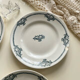 4 ironstone plates from Saint Amand