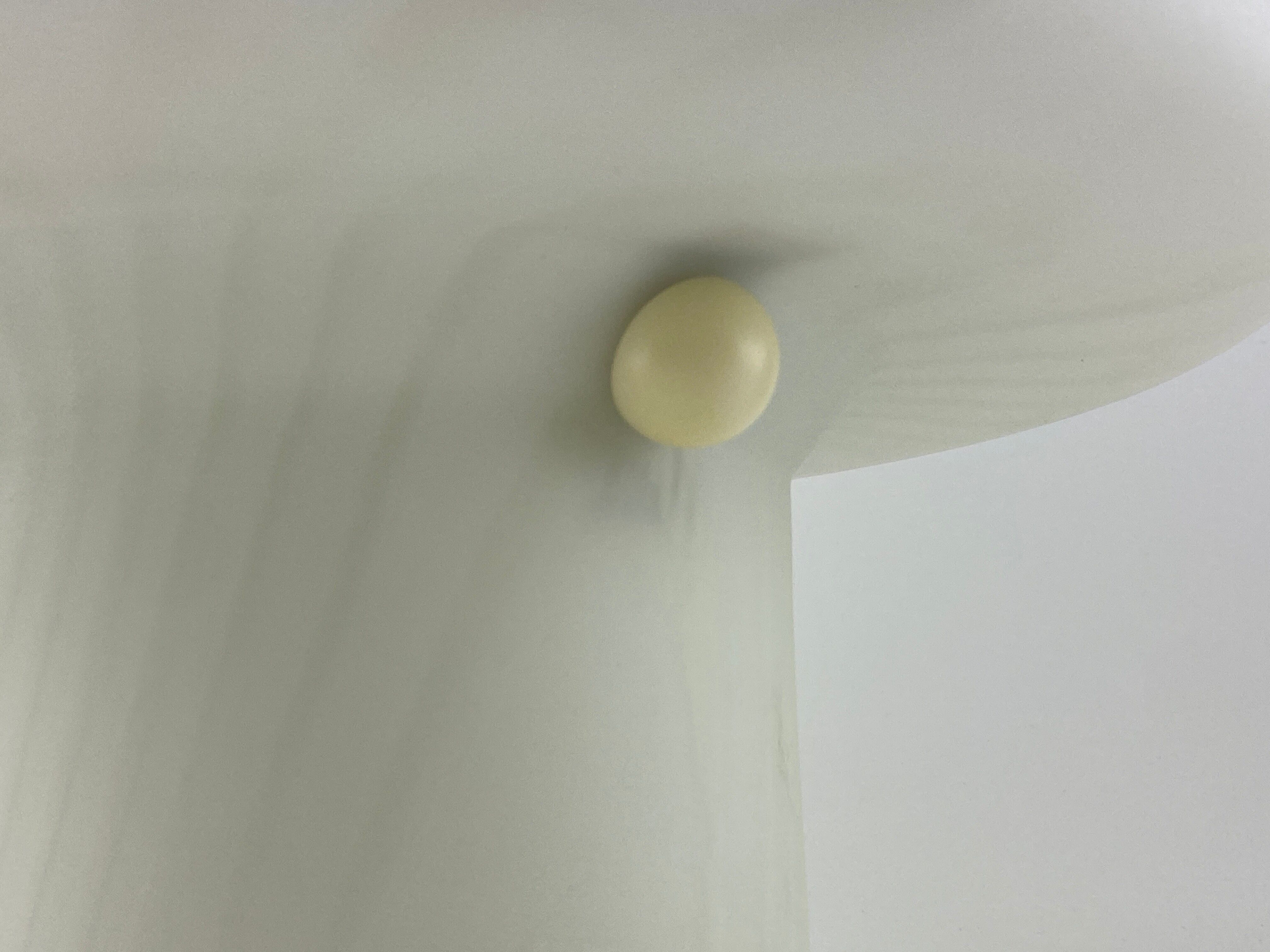 White glass Peill and Putzler mushroom table lamp XL