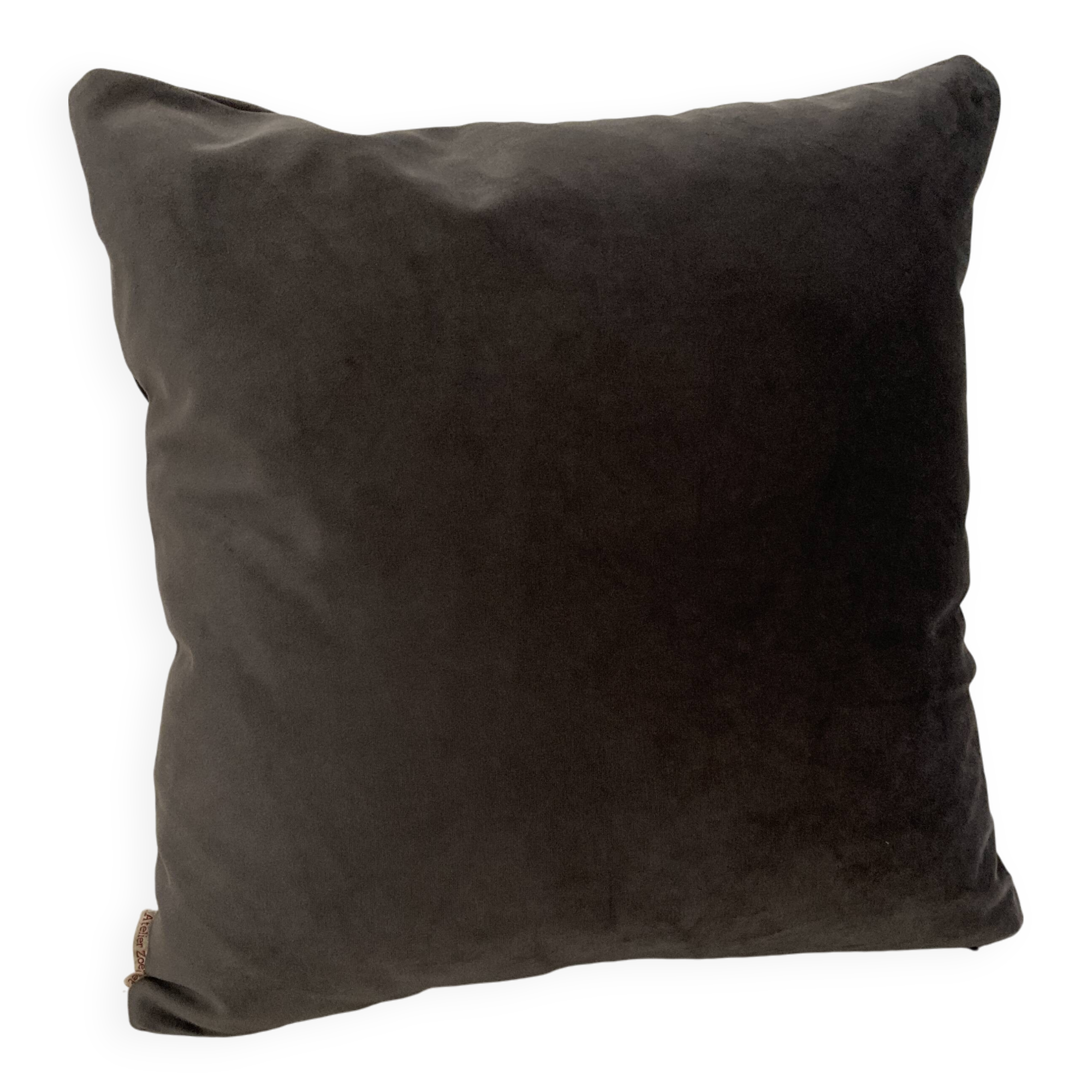 Anthracite velvet cushion