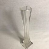 Vase soliflore ancien verre moulé vintage
