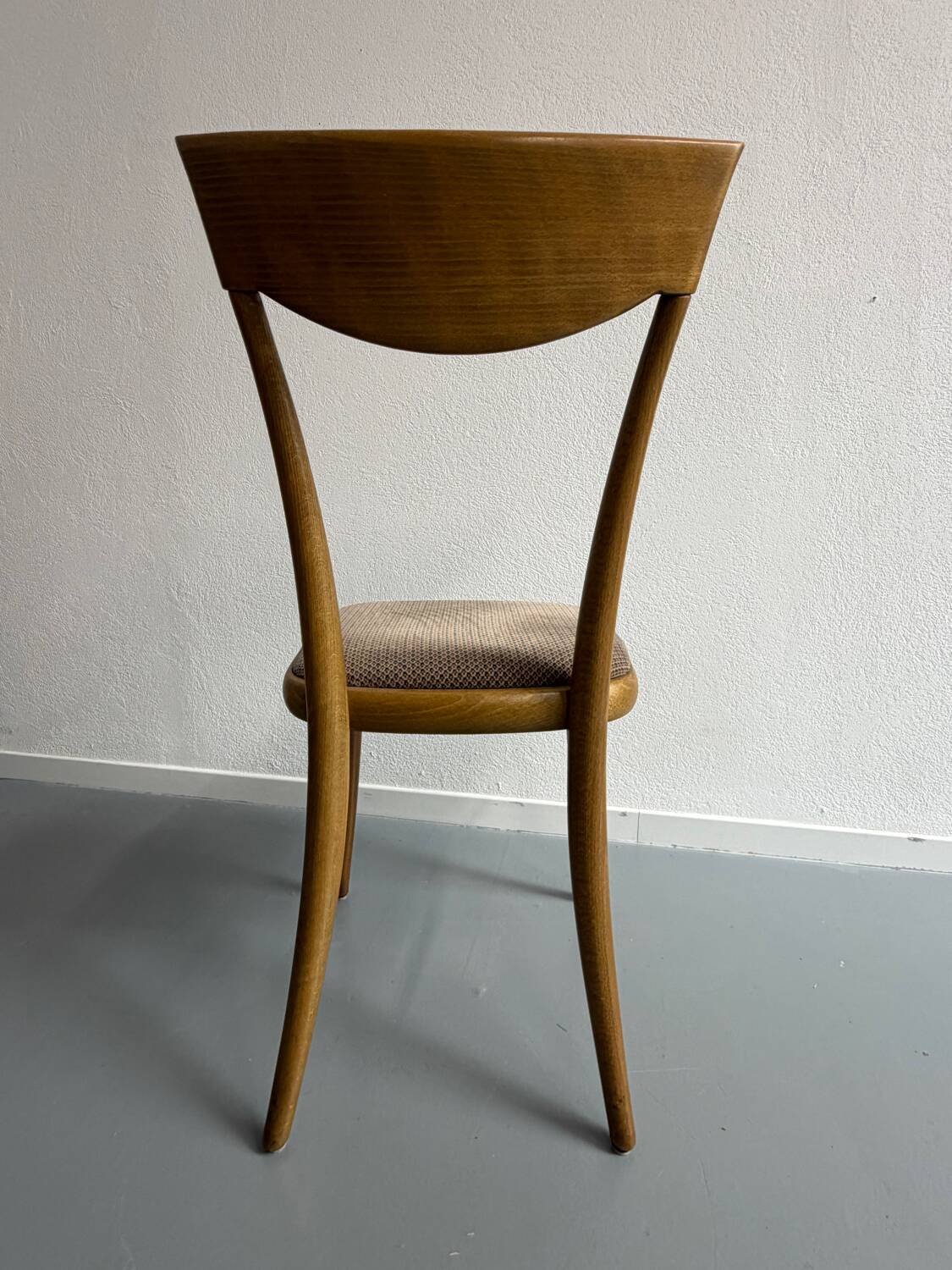 Set of 18 Scandinavian design chairs from the 1960s, organic curved wood.