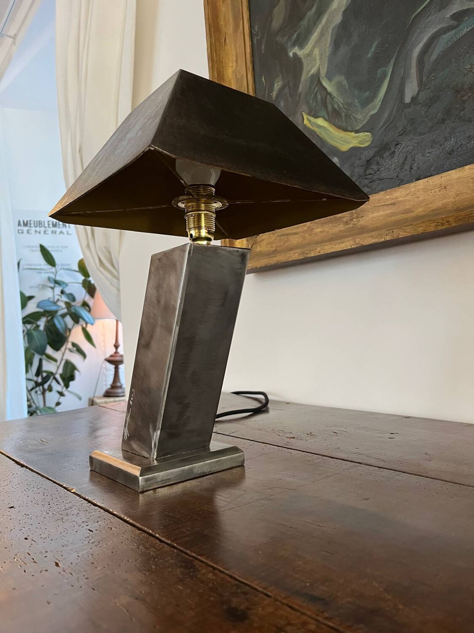 Lampe de bureau en acier