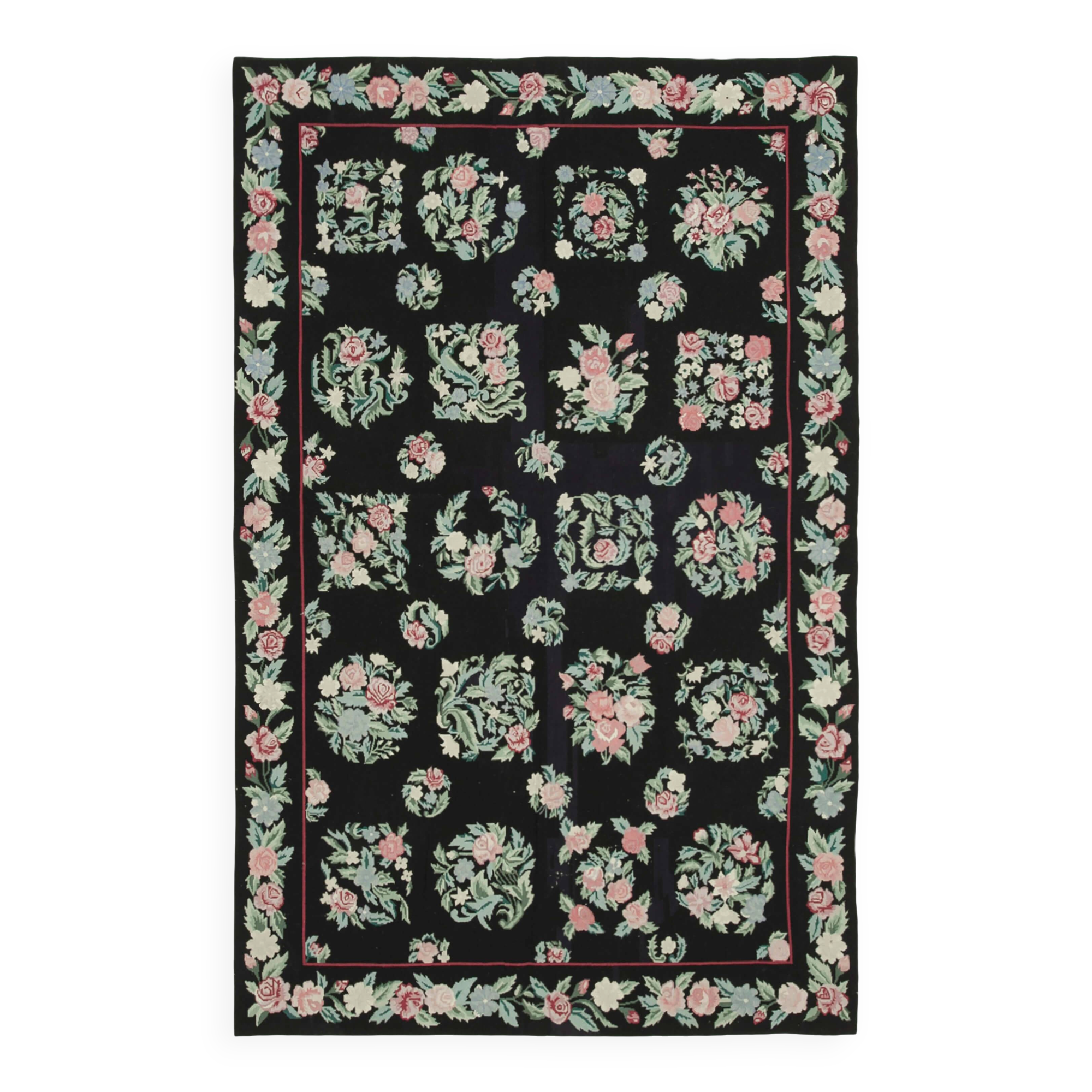 Handmade Vintage Flatweave Needlepoint Kilim 174 cm x 266 cm