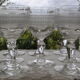 Lot de 8 verres anciens à vin blanc ou apéritif en cristal  gravé.