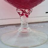 cut with standing lid Murano empoli italy red orange