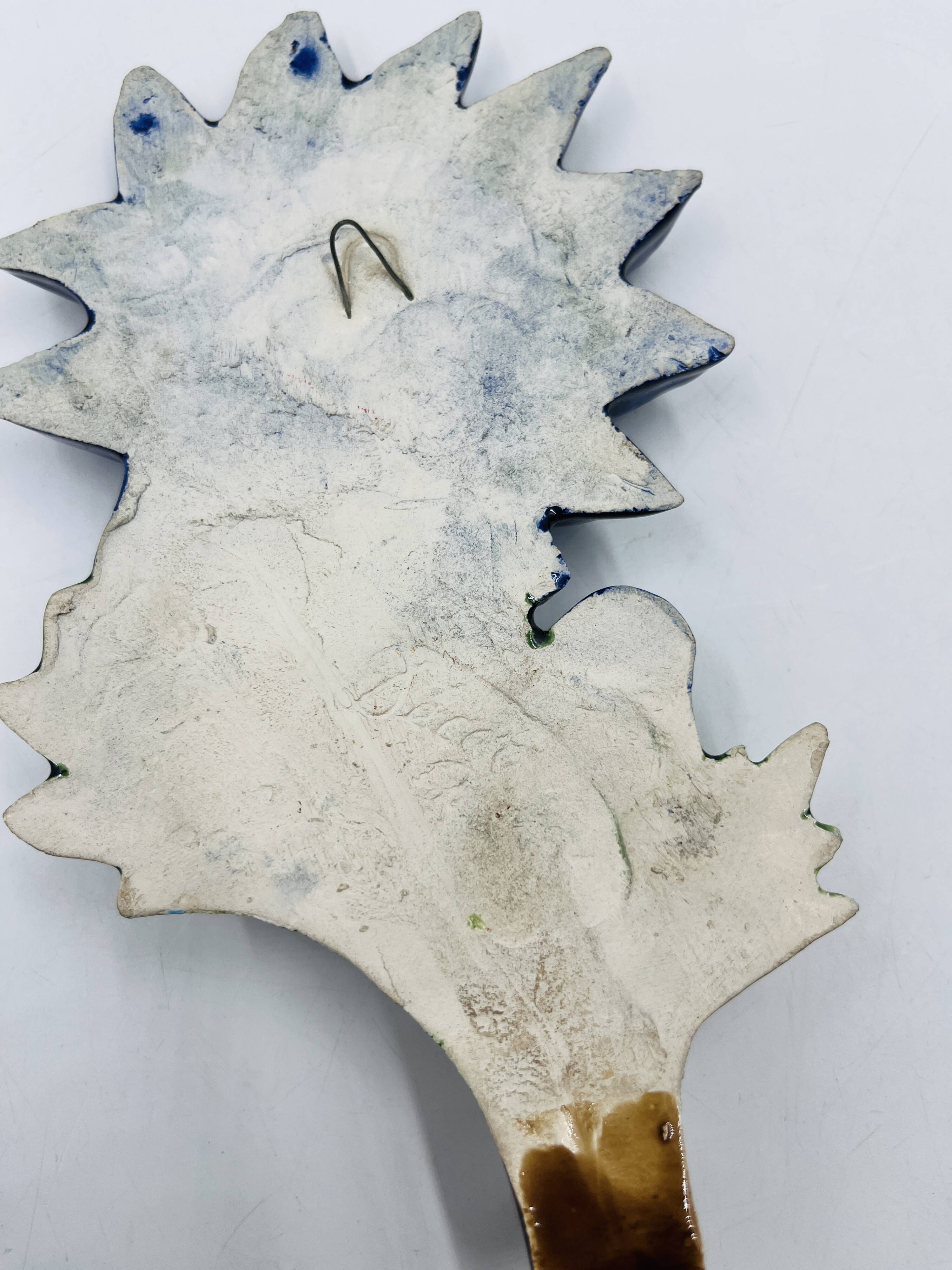 Flower hook wall hook in Belgian ceramic by André Bayer