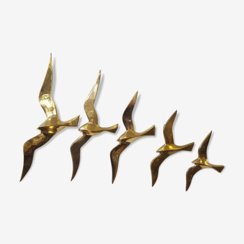 Seagulls in brass