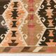 Grand tapis kilim turc vintage, décor bohème multicolore, 289x381 cm
