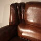 Lot de 3 fauteuils anglais en cuir des années 1950