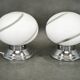 Pair of Italian Murano Glass and Chrome Table Lamps, 1960s