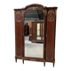 Antique Art Nouveau wardrobe, linen. - fire-gilded bronze