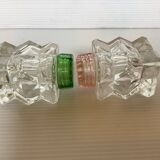 Sel et poivre verre moulé à facettes