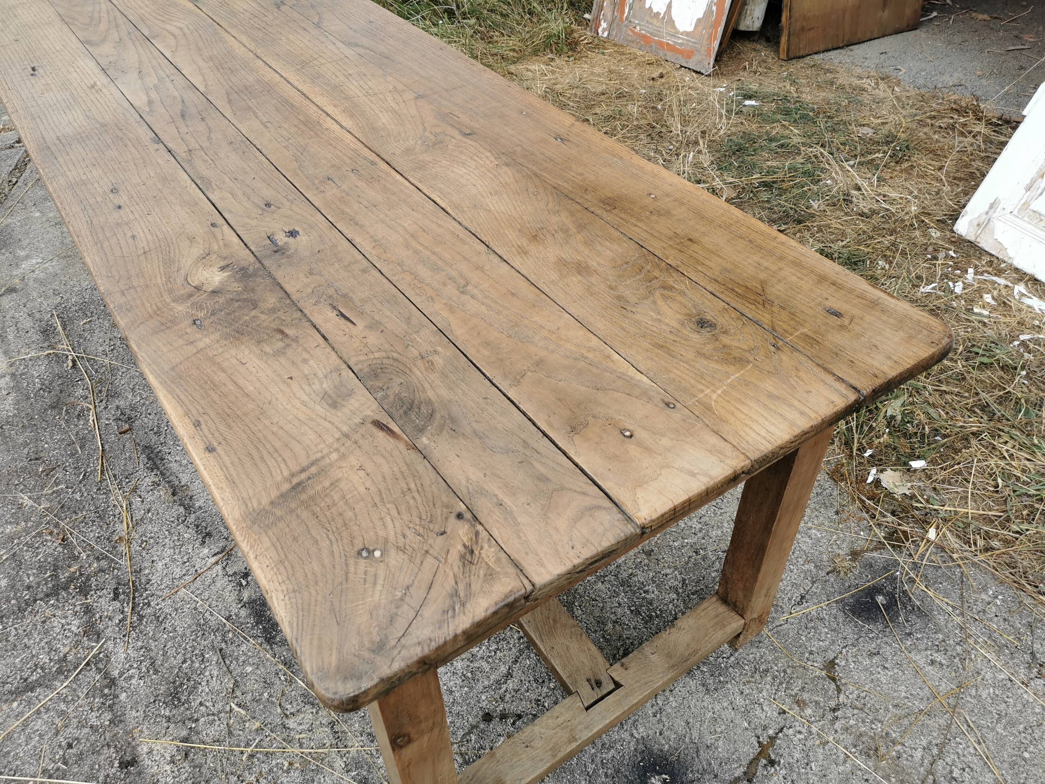 Table de ferme en chêne 260cm