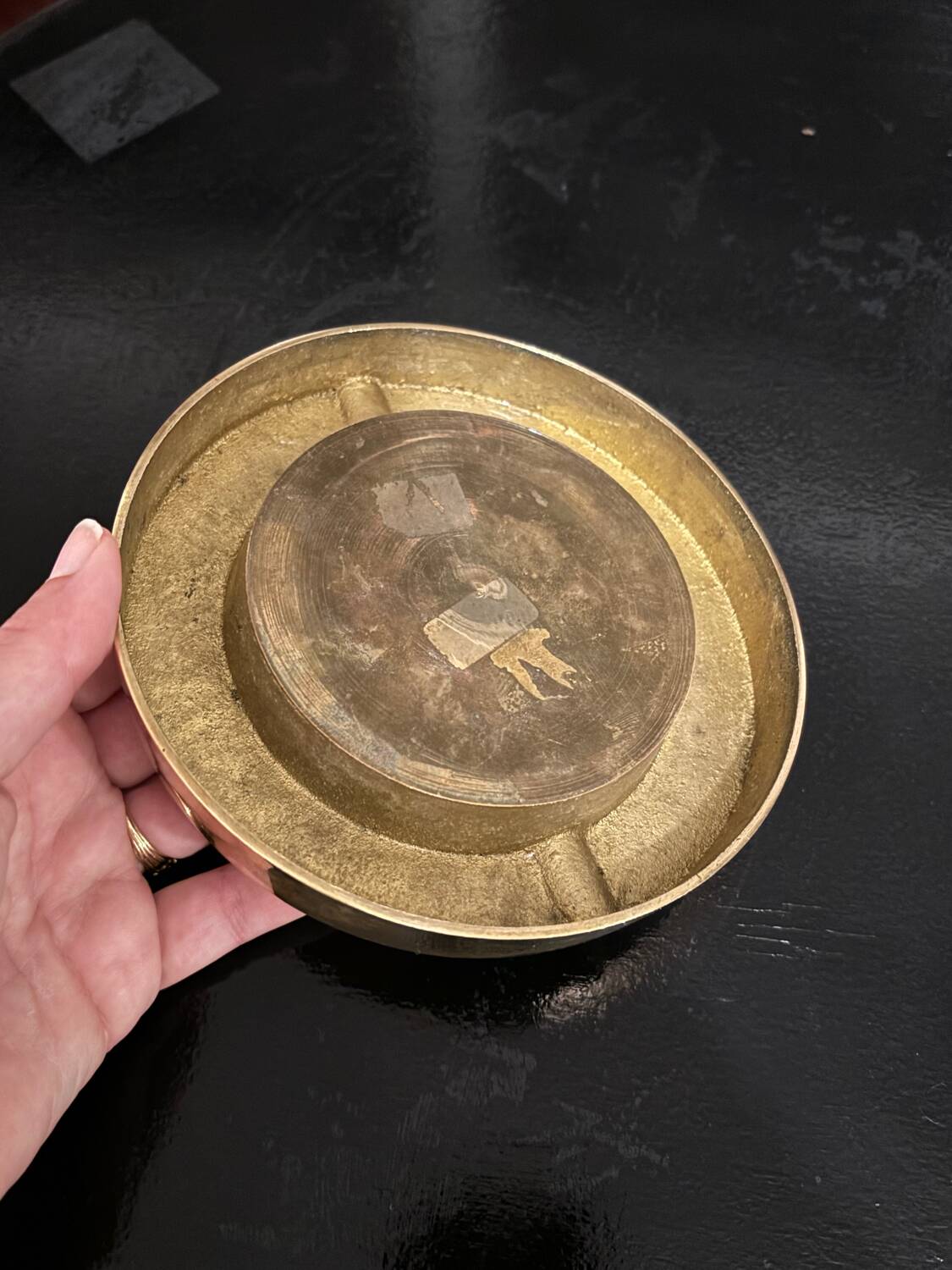 Vintage brass ashtray