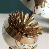 Globe Planet brass cigarette dispenser