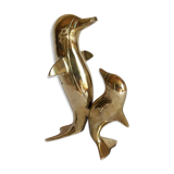 Vintage solid brass dolphins