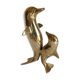 Vintage solid brass dolphins