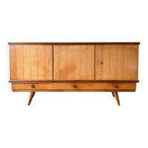Large vintage sideboard Gaston Poisson 198 cm, 1960s, French design
