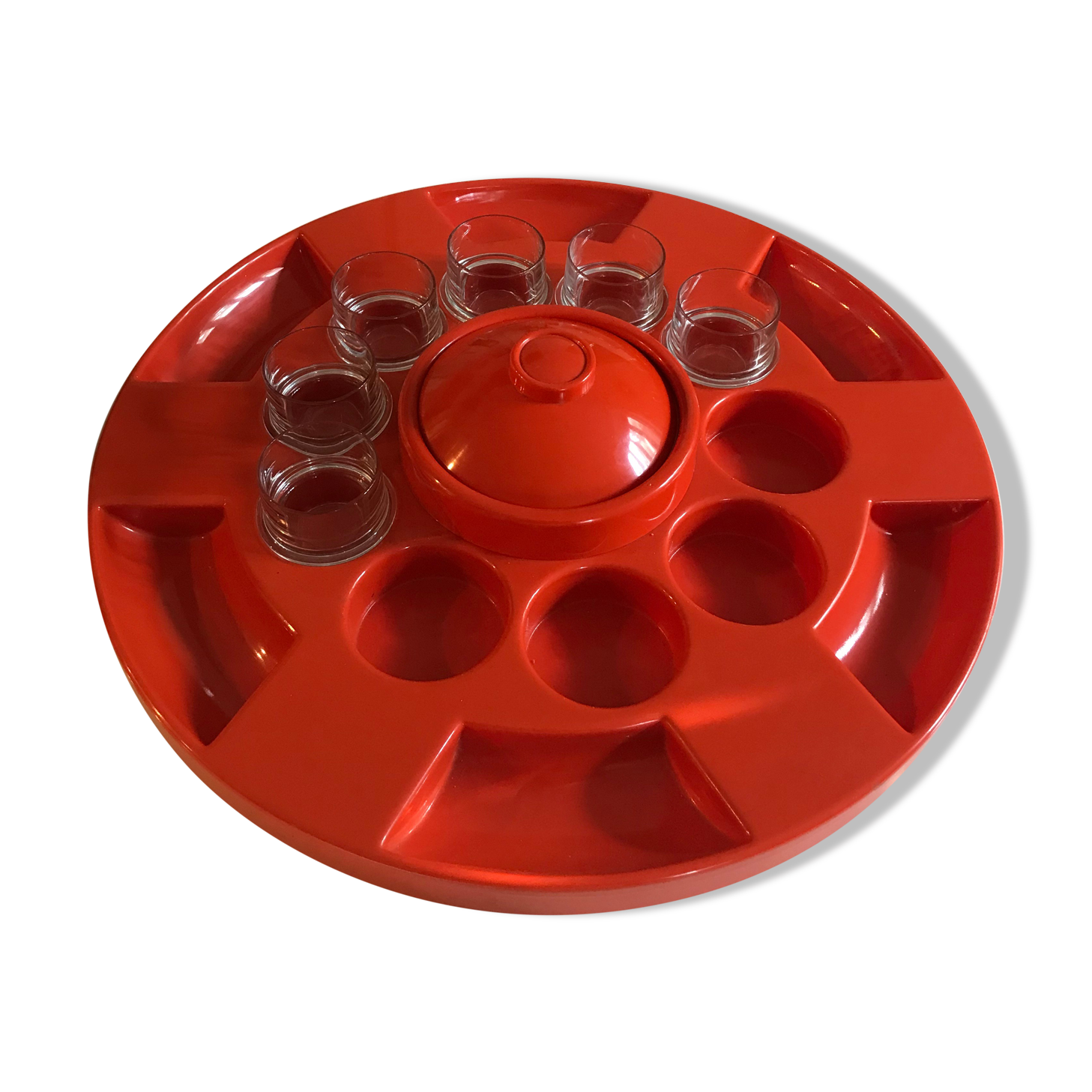 Huge vintage table top orange 70s